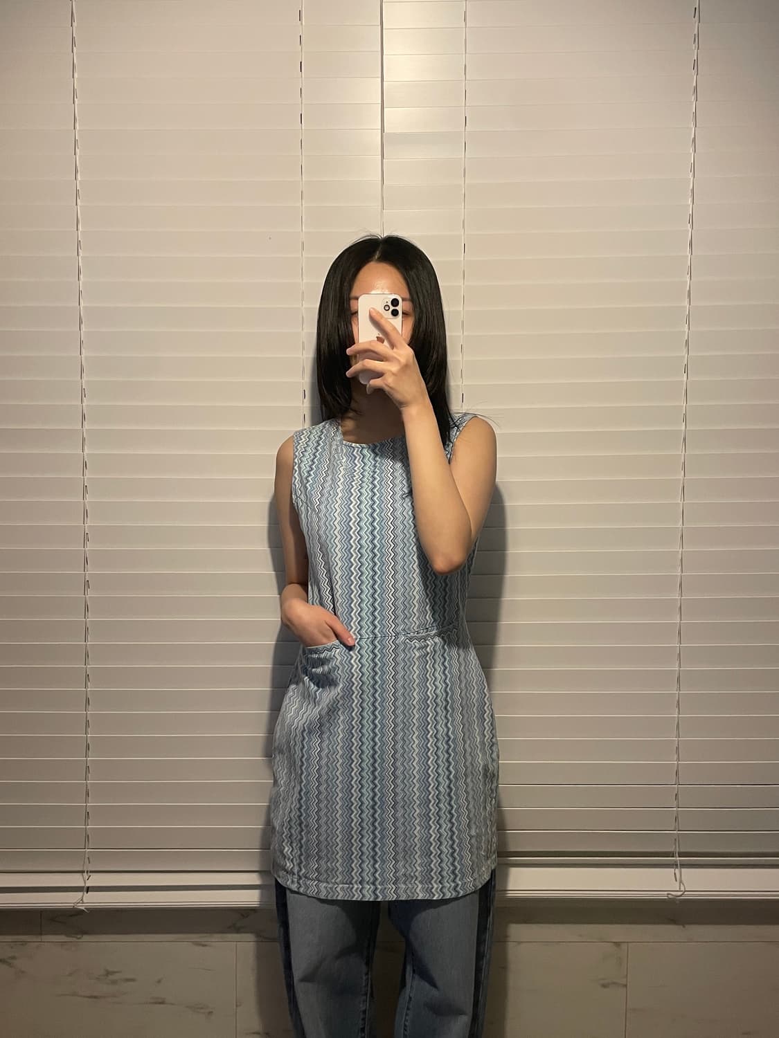 미쏘니 지그재그 슬리브리스 원피스 상품이미지2