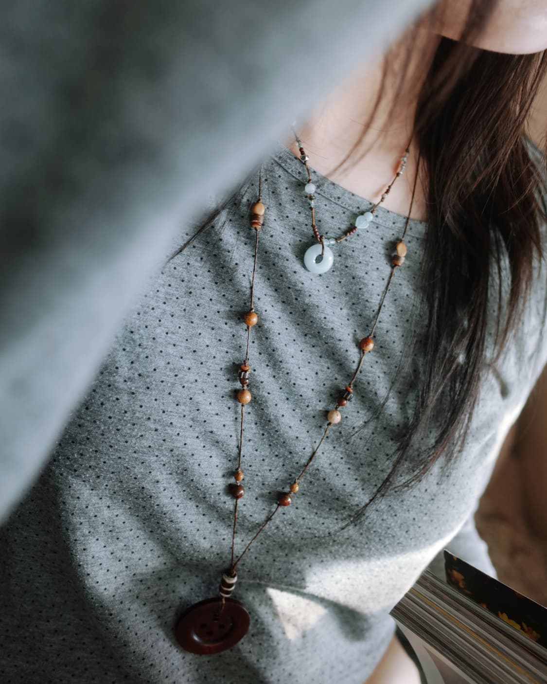 mint donut necklace 민트 도넛 핸드메이드 목걸이 상품이미지2