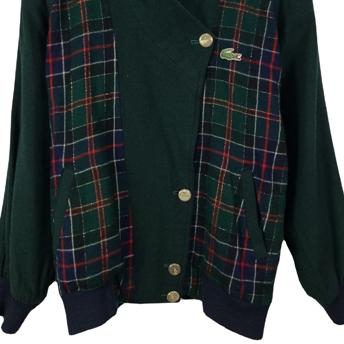 [라코스테] 로고 패치 빈티지 체크 블루종 자켓 M17802 상품이미지5