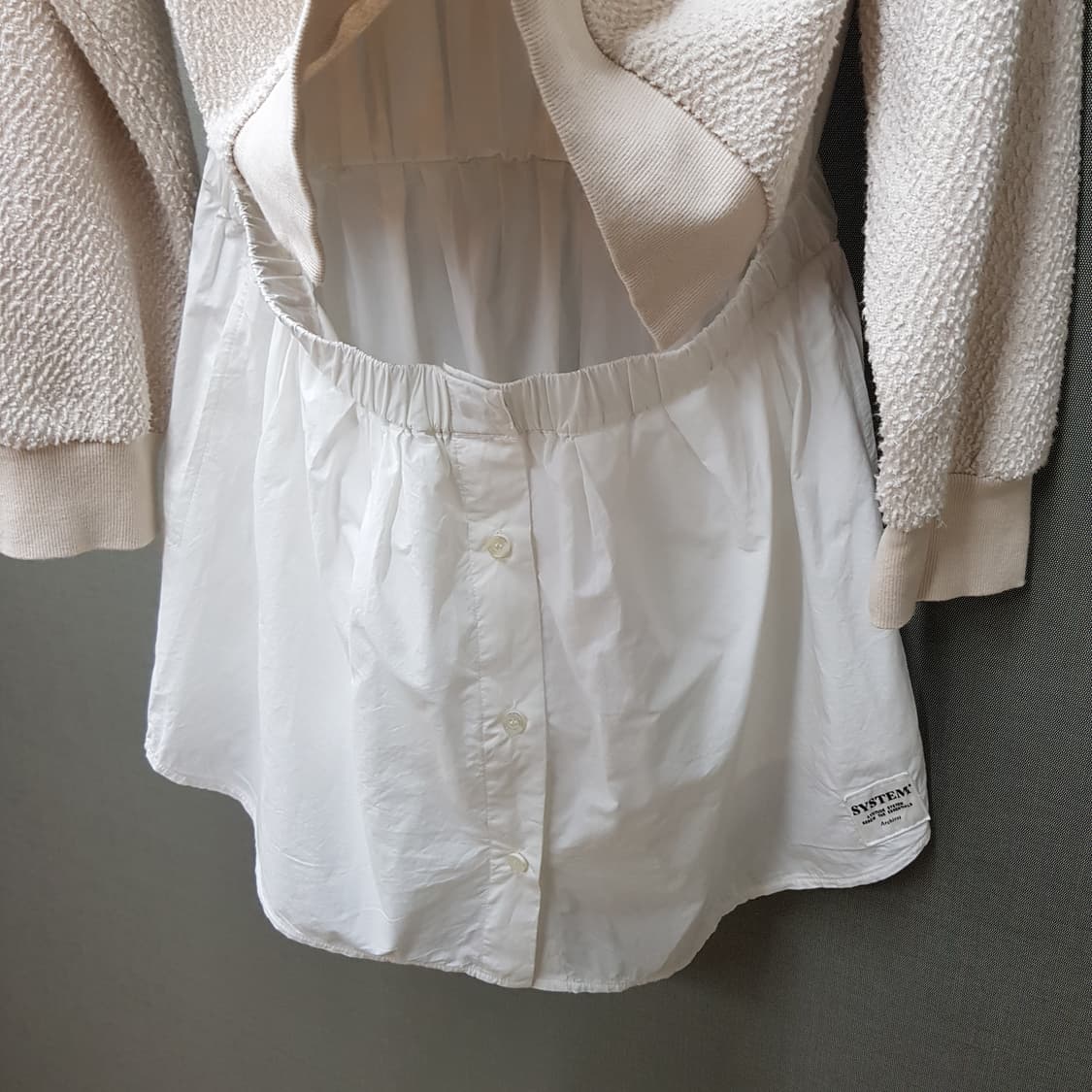 한섬 시스템 2022 레이어드 니트 셔츠 원피스 82-94-160사이즈 상품이미지4