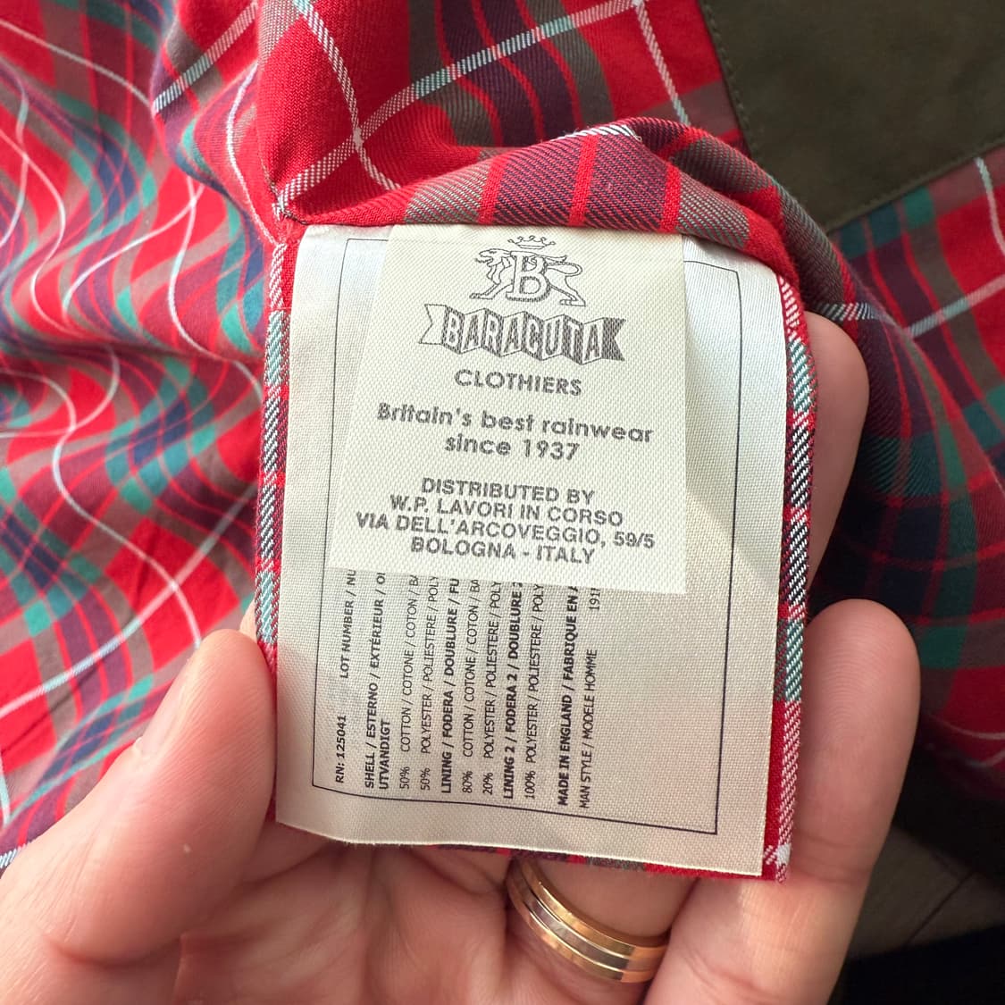 바라쿠타 G9 해링턴 자켓 클래식핏 42(103) Beech(아미그린) 상품이미지5