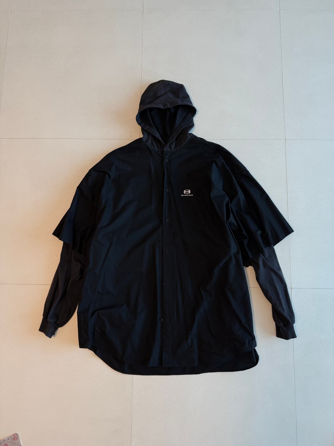 발렌시아가 트롱프뢰유 후드 셔츠 상품이미지1