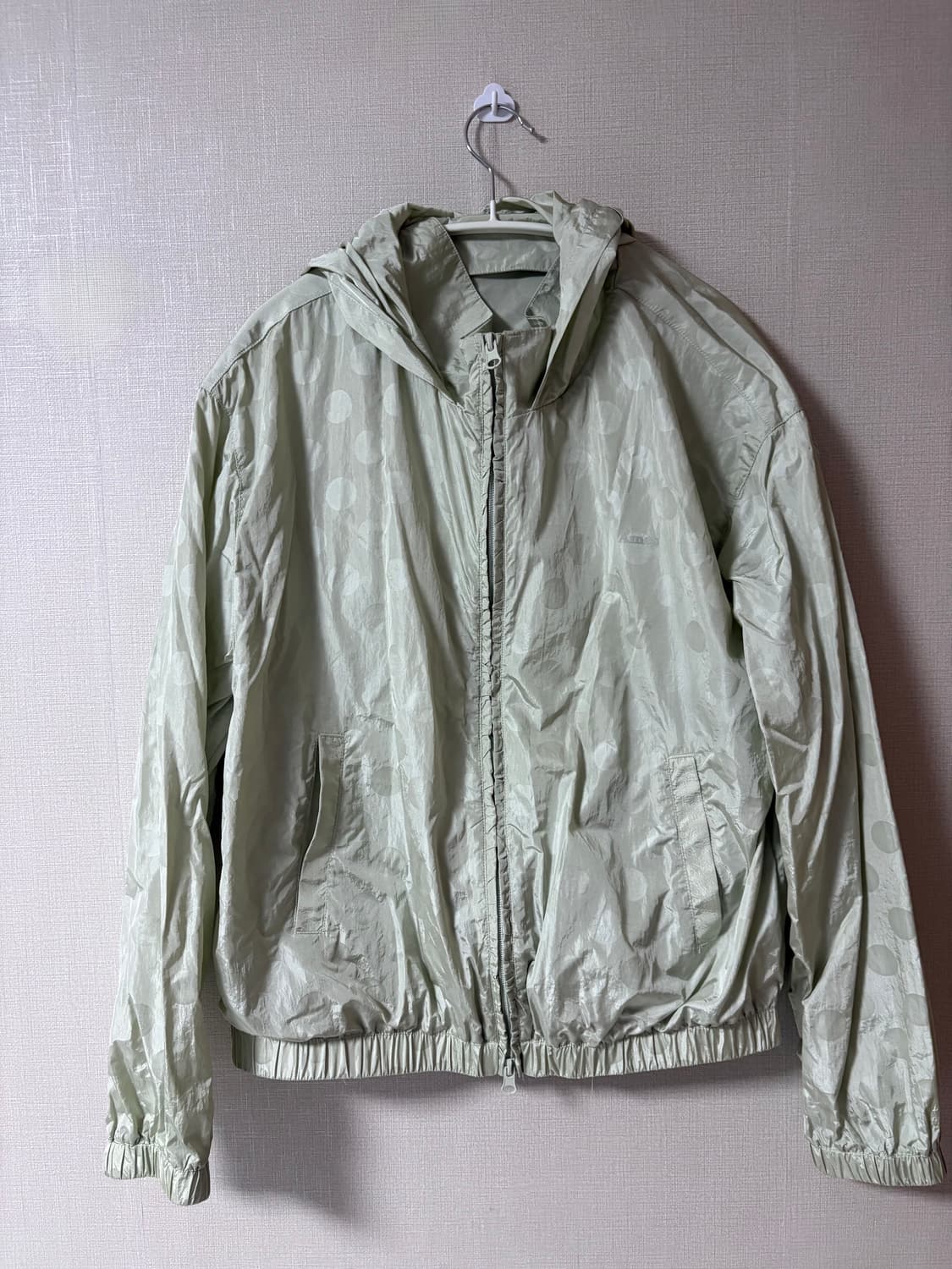 아메스 월드 와이드 GLOSSY DOT WINDBREAKER GREEN 상품이미지2