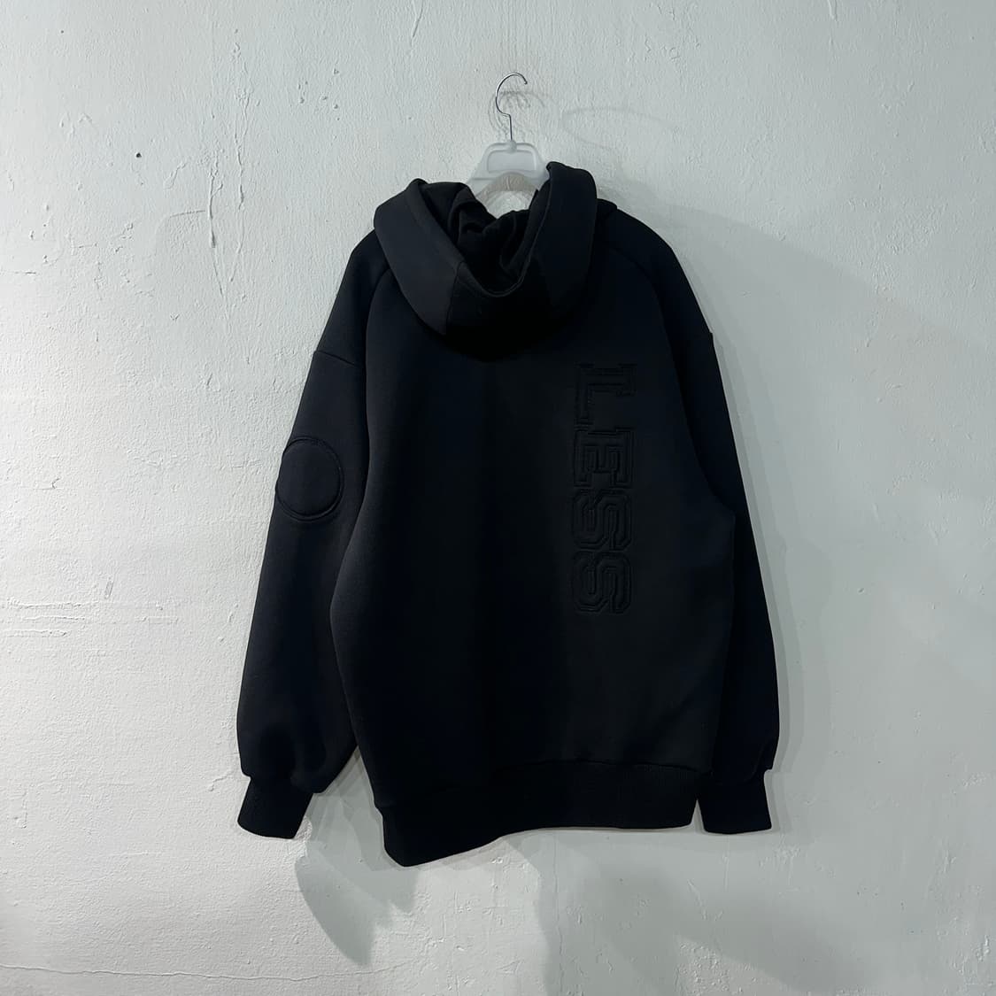 준지 네오프렌 레터링 후드티 50 상품이미지3