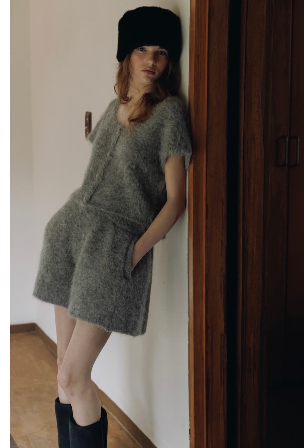 새상품) 파르벵 알파카 알토 헤이리 숏 슬리브 니트 가디건 상품이미지8