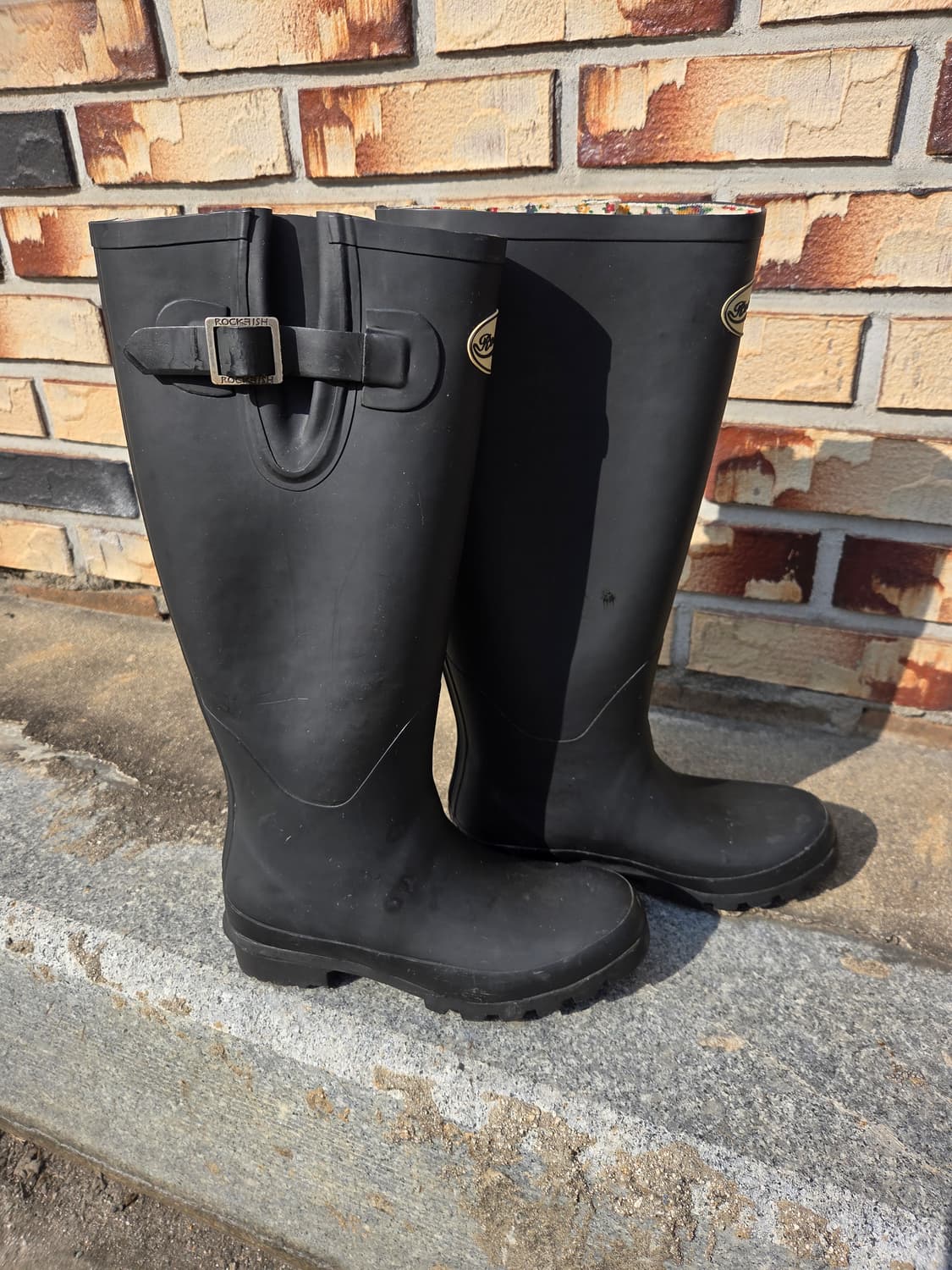 락피쉬 블랙 롱 레인부츠 상품이미지3