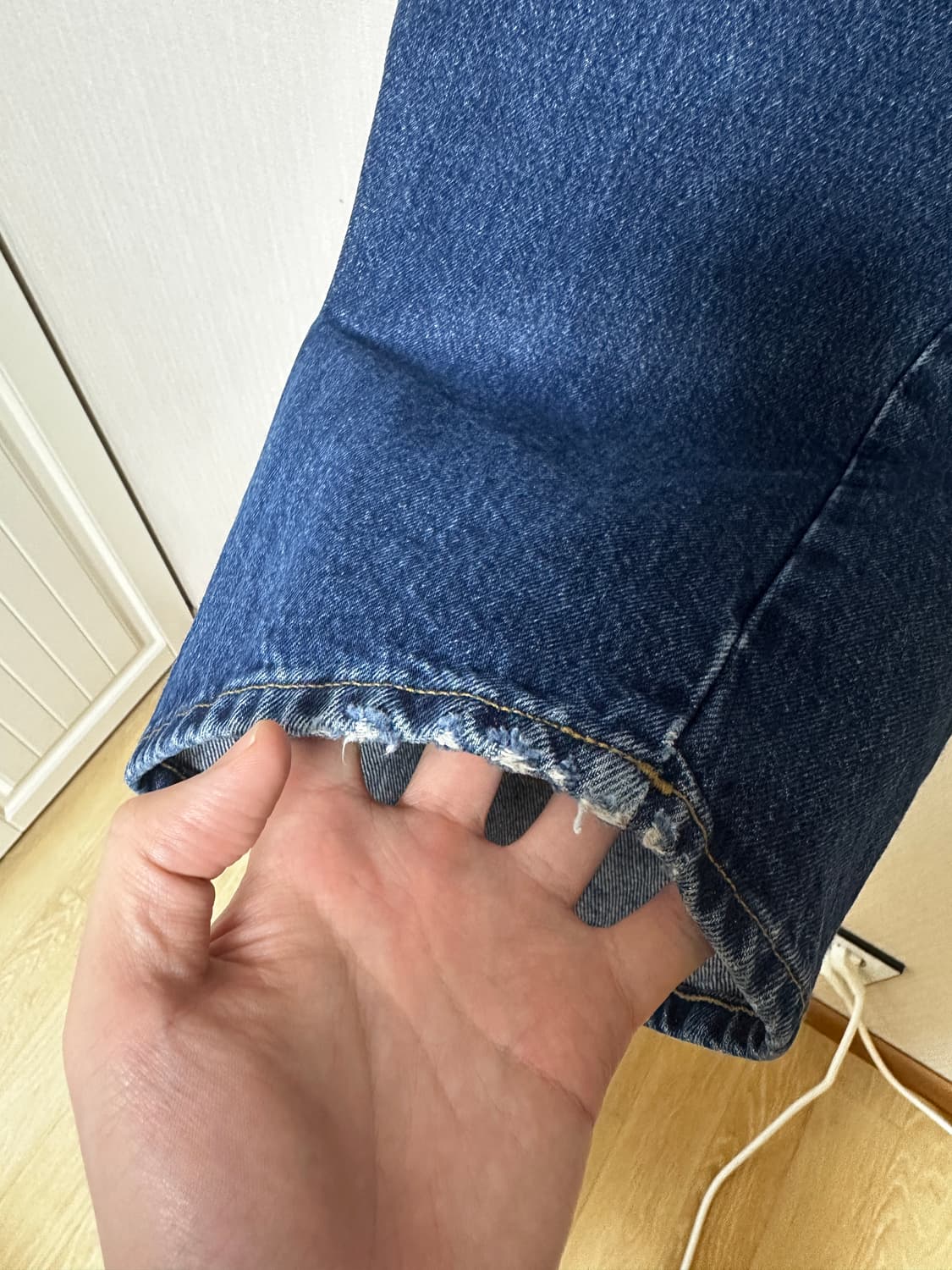 선플라워 와이드 트위스트 데님 상품이미지4