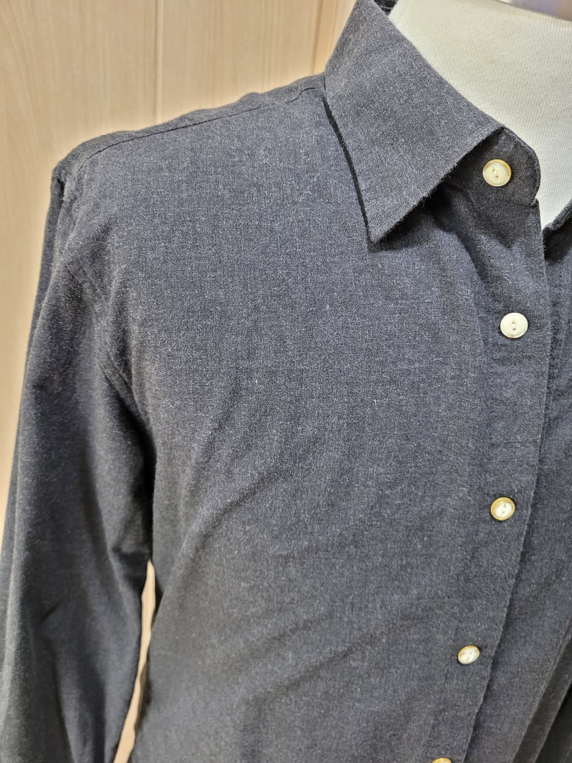 스파오포맨 SPAO for men 드레스 셔츠 105 블랙 상품이미지3