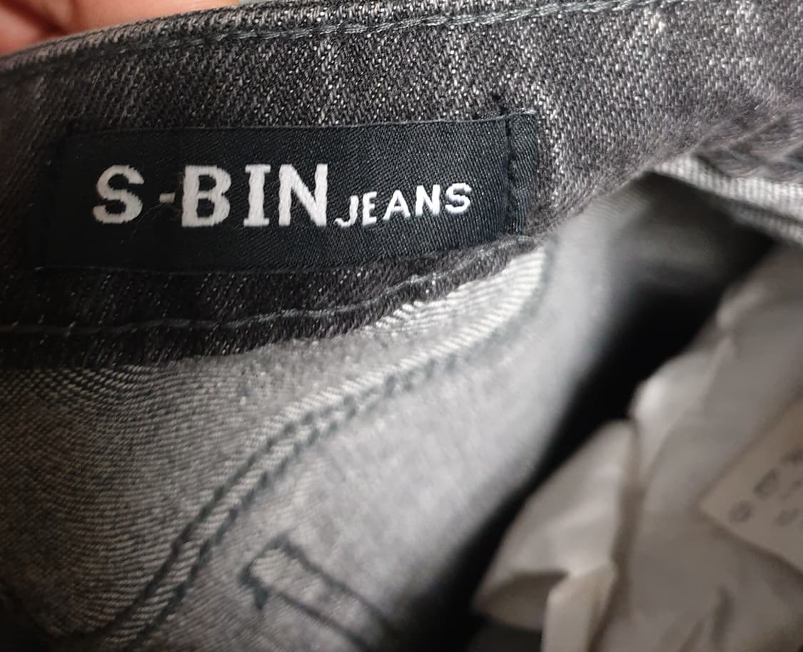 새상품 S-BIN JEANS 빈티지 워싱 세미부츠컷 데님팬츠 흑청(XL) 상품이미지4