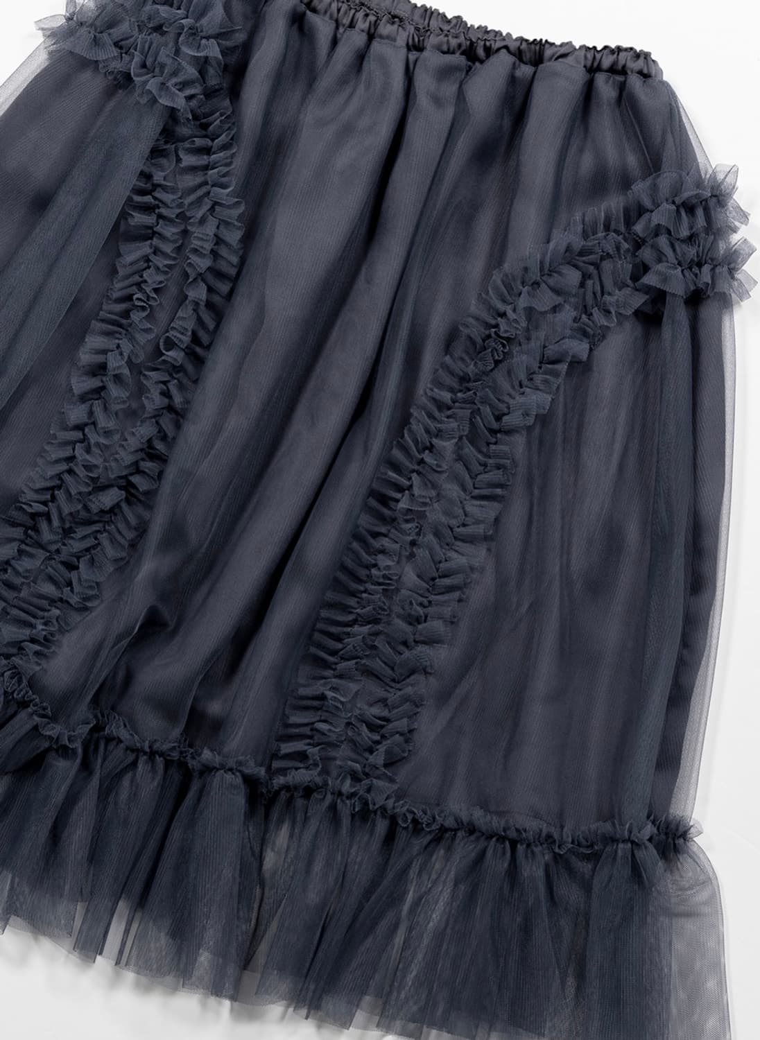 생긴스튜디오 밴딩 러플 튜튜 샤 프릴 캉캉 스커트 더스티 블루 상품이미지2