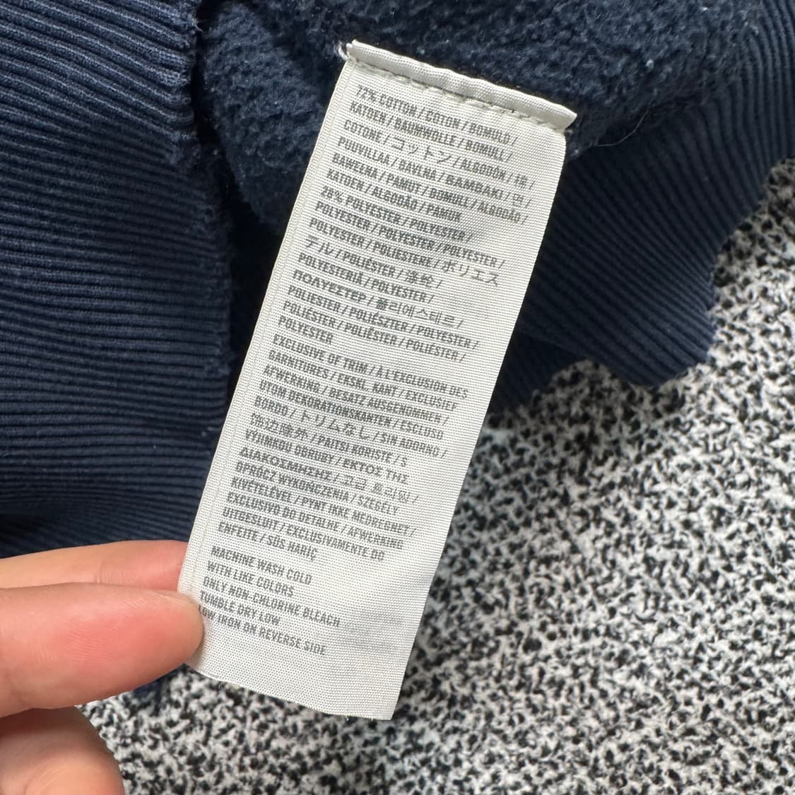 Name : 아베크롬비 사이드 포인트 스펠로고 네이비컬러 후드집업 :) 상품이미지5