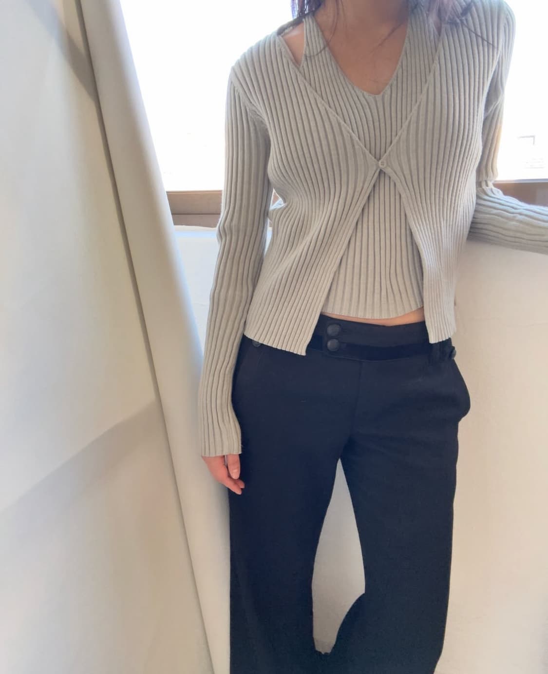 [LIBERTY] slit detail knit cardican top 상품이미지3