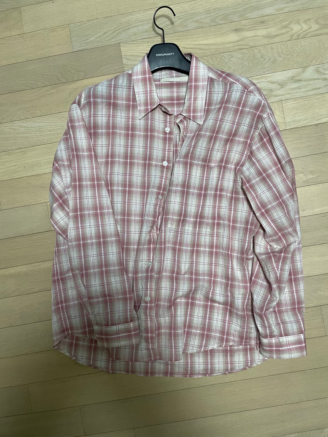 999휴머니티 셔츠 EASY CHECK SHIRTS V10 (PINK) 상품이미지4