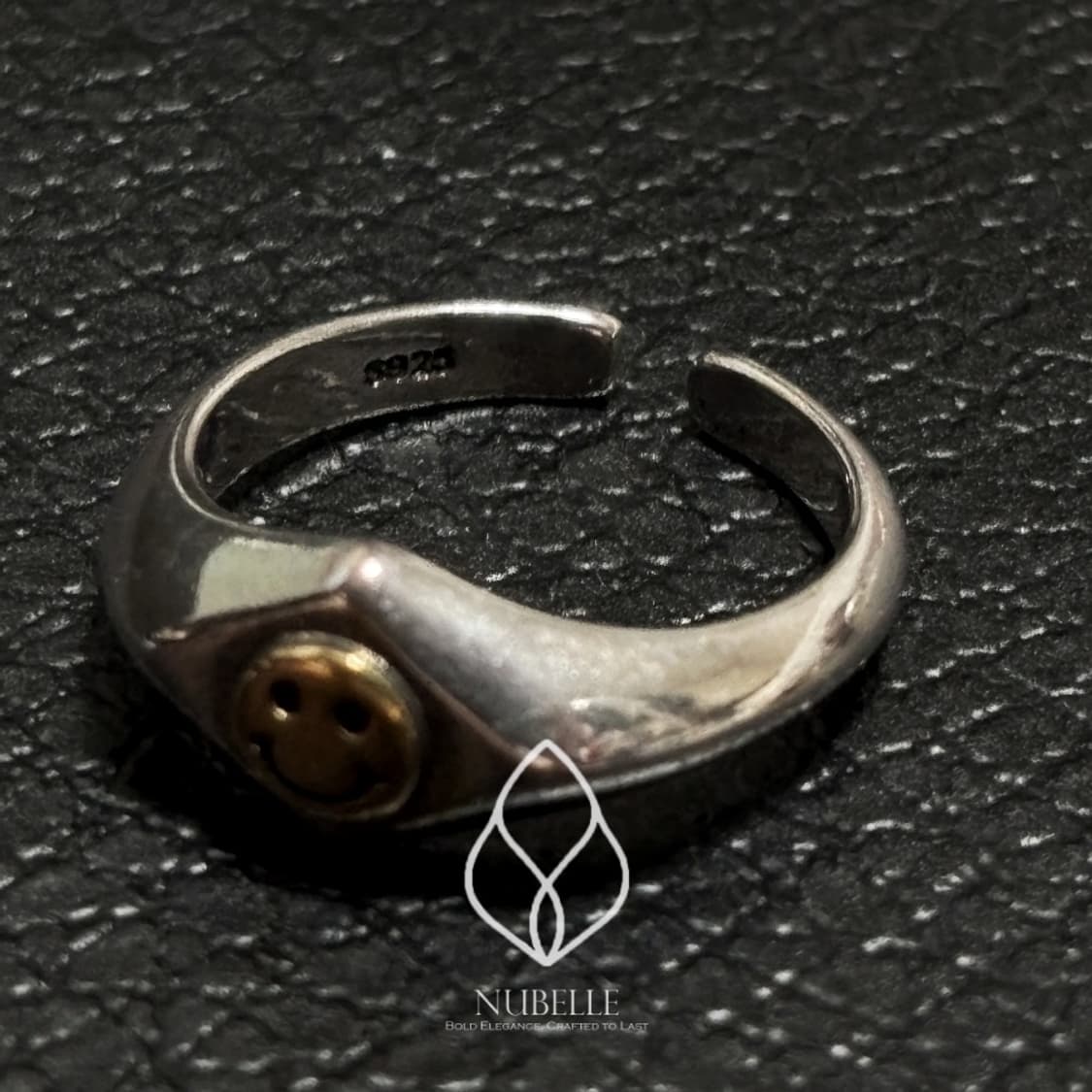 🌗 Smile logo ring / 스마일 925실버 오픈링 반지 상품이미지8