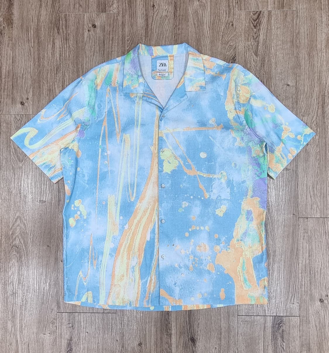ZARA 자라 페인팅 프린트 반팔 L _ 남성, XL 추천 상품이미지1