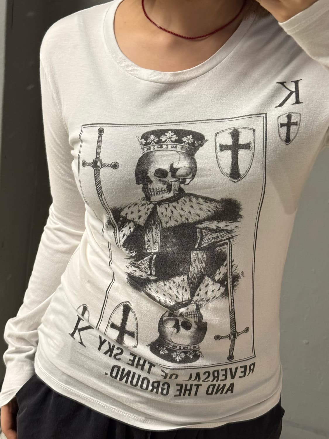 skull printing detail long sleeve 상품이미지3