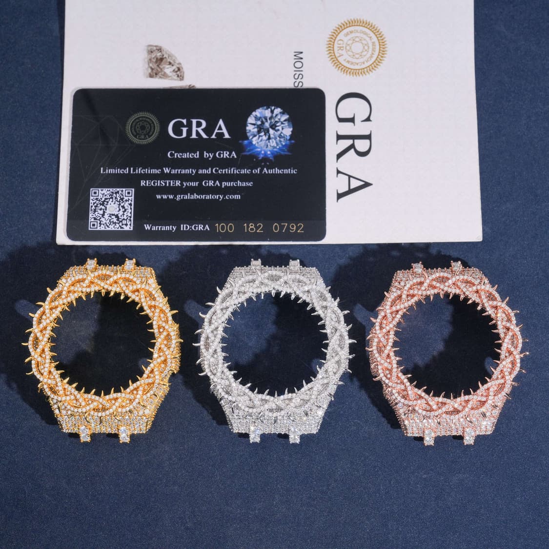 GA2100 전용 힙합 스타일 모이사나이트 쏜 워치 케이스  S925 상품이미지3