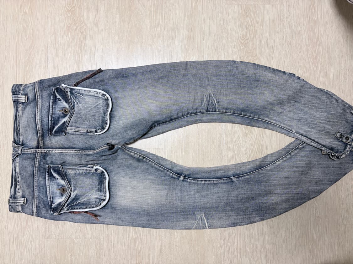 PPFM 00s 일본 빈티지 데미지 바나나 데님 청바지 M 상품이미지2