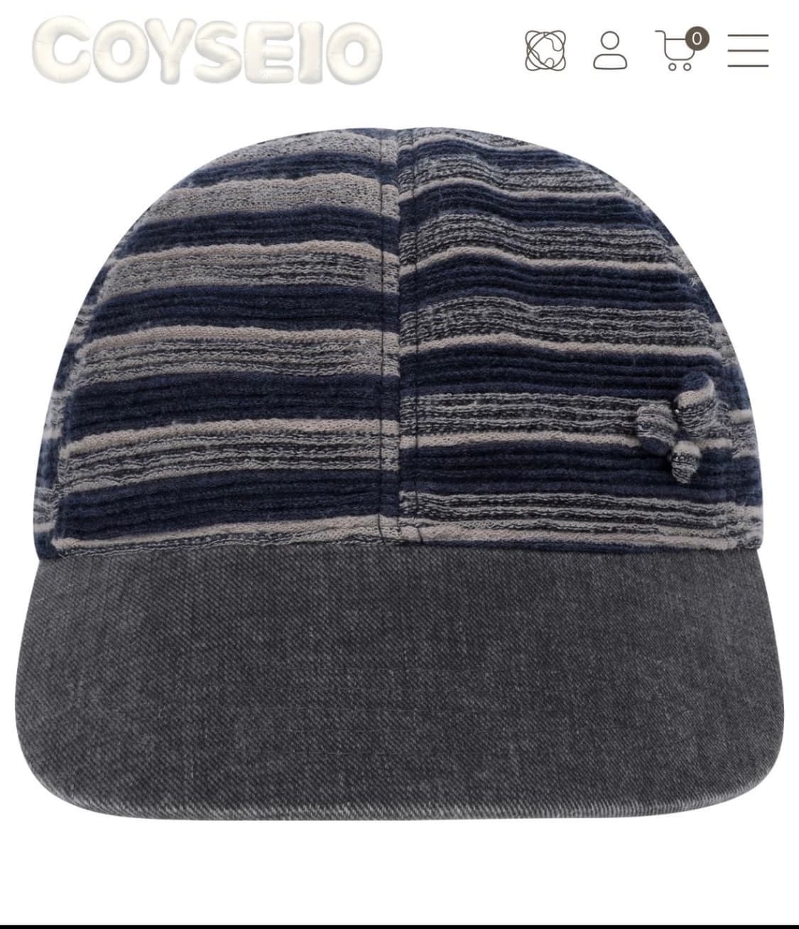 코이세이오 피치 스트라이프 캡 네이비 모자 볼캡 상품이미지1