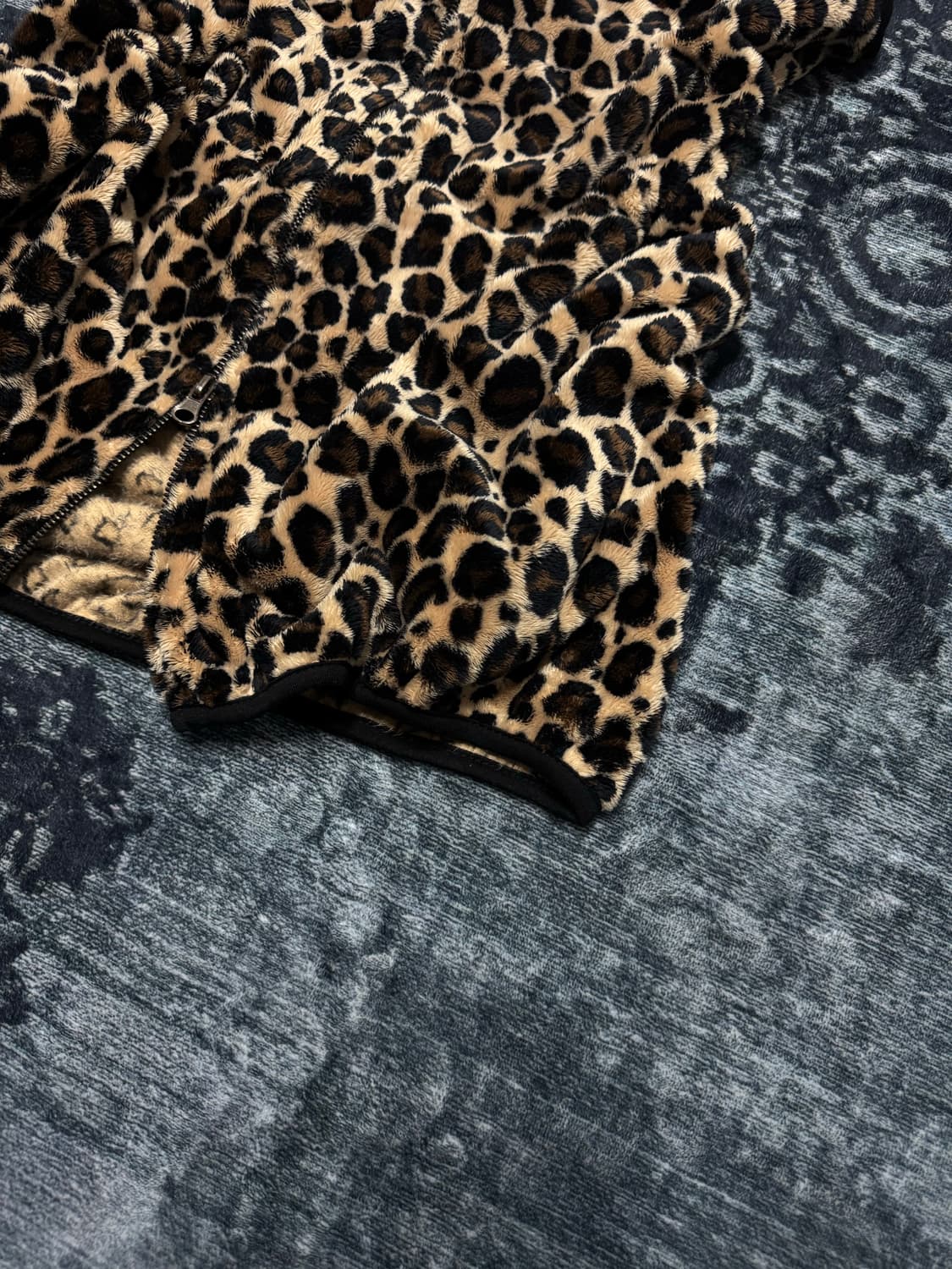 Algonquins 00s cat ear leopard fur hoodi 상품이미지5