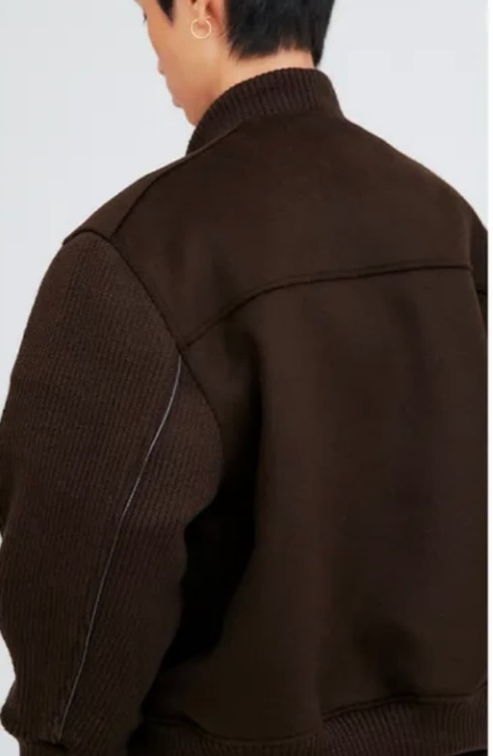 애니타임로릭 봄버 블루종 자켓 브라운 L 상품이미지4