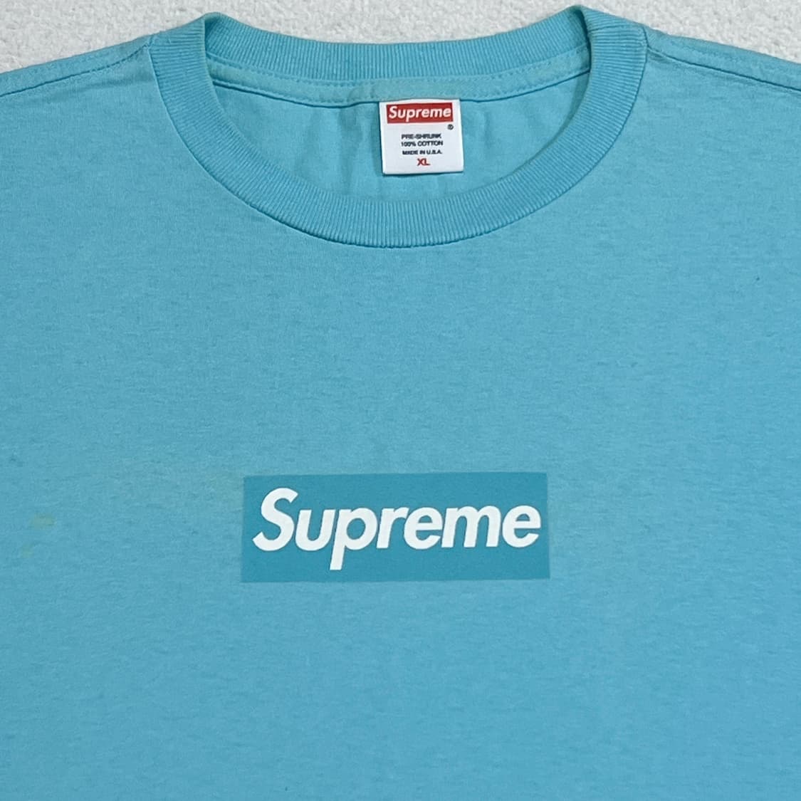슈프림 2003 스카이블루 박스로고 티셔츠 상품이미지2