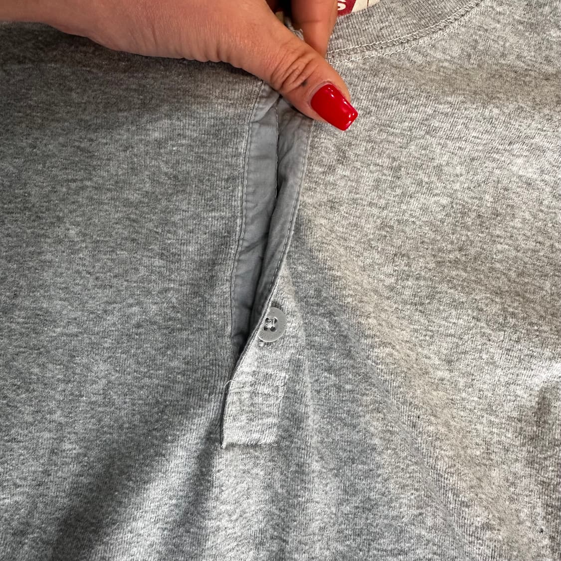 리바이스 그레이 헨리넥 롱슬리브 티셔츠XL 상품이미지5