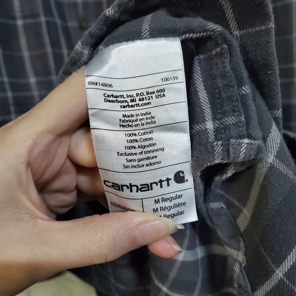 칼하트 체크 릴랙스핏 셔츠  상품이미지5