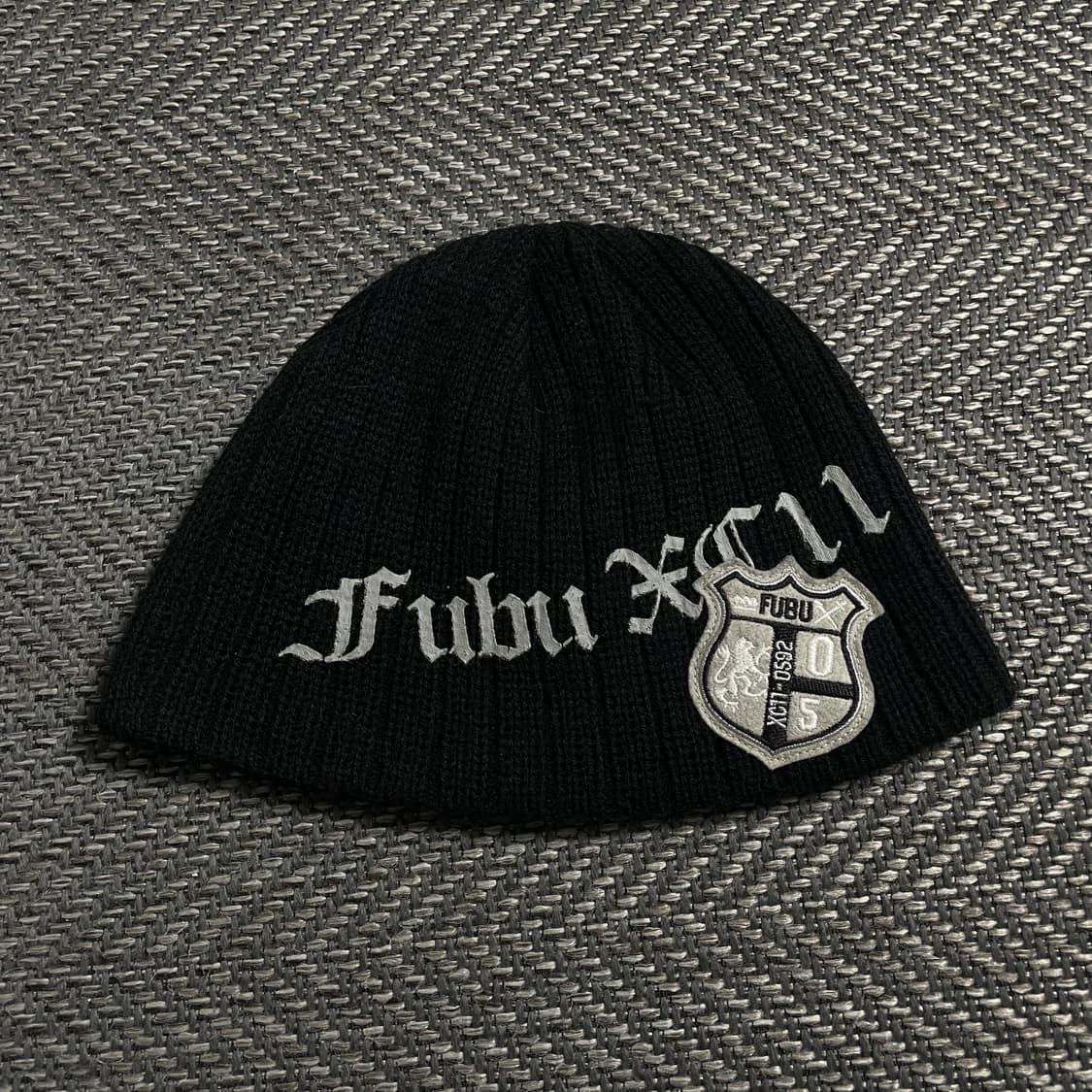 00s FUBU y2k 패치 로고 비니 블랙 y 4697 상품이미지2