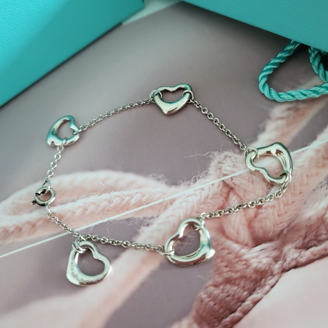 TIFFANY&Co. 정품 매장가147만원 팔찌 엘사퍼레티 오픈하트 실버 상품이미지2