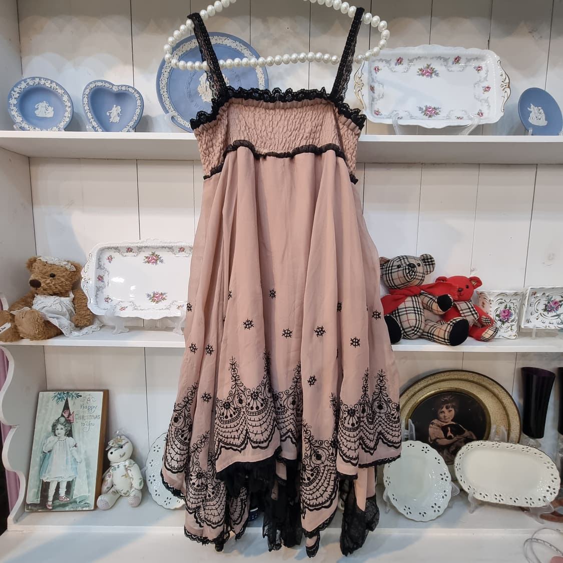 일본 Axes femme(악시즈팜므) 레이스 자수 캉캉 롱원피스 상품이미지3