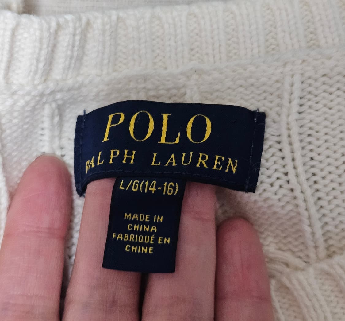 폴로 랄프로렌 아이보리 케이블 니트/빈티지 니트 상품이미지4