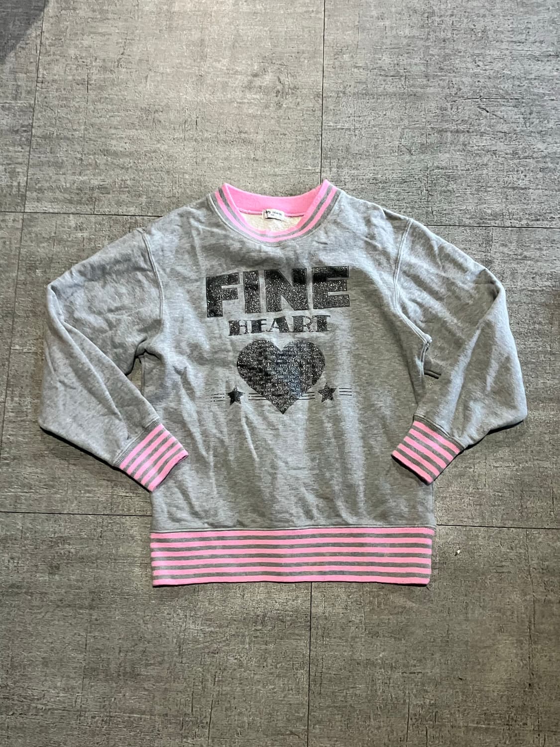 일본빈티지 Eaeey 핀터깔y2k 달천깔페어리 대대장 스웻셔츠 상품이미지1