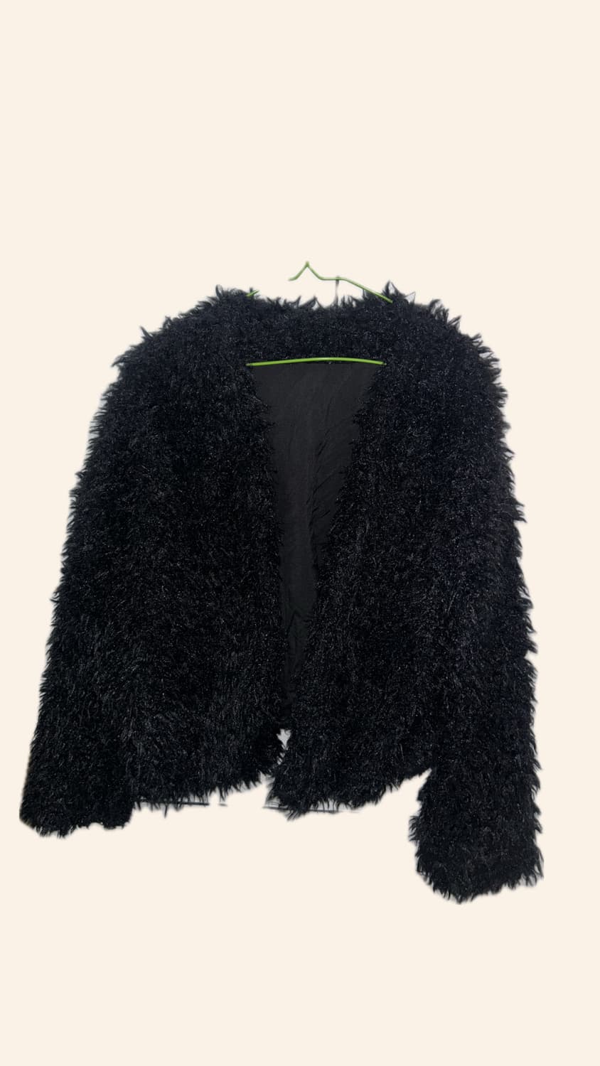 블랙 퍼 자켓 상품이미지1