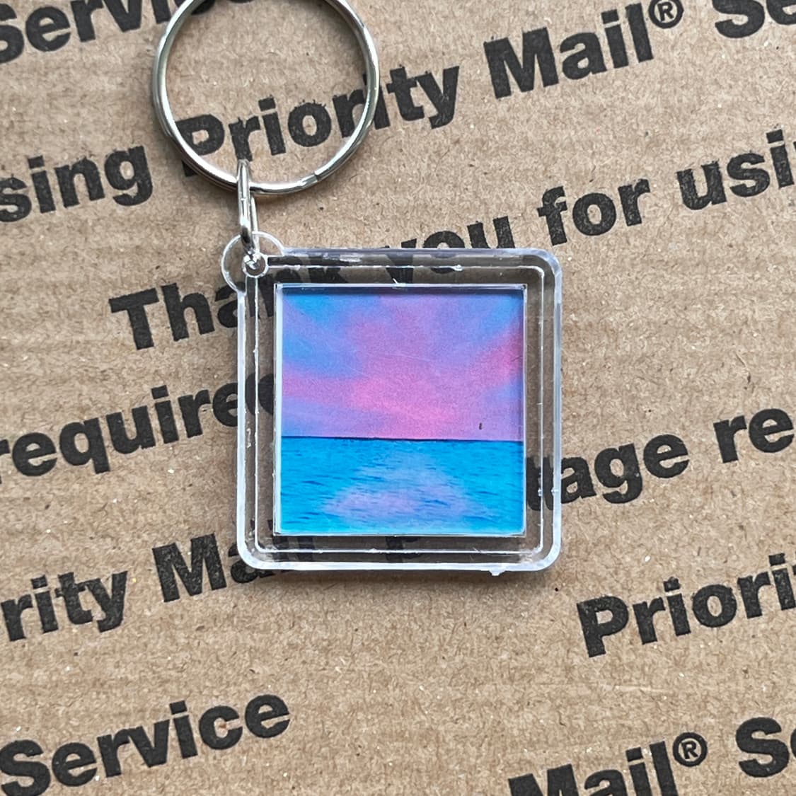90s vtg Sunset Ocean Keyring 상품이미지1