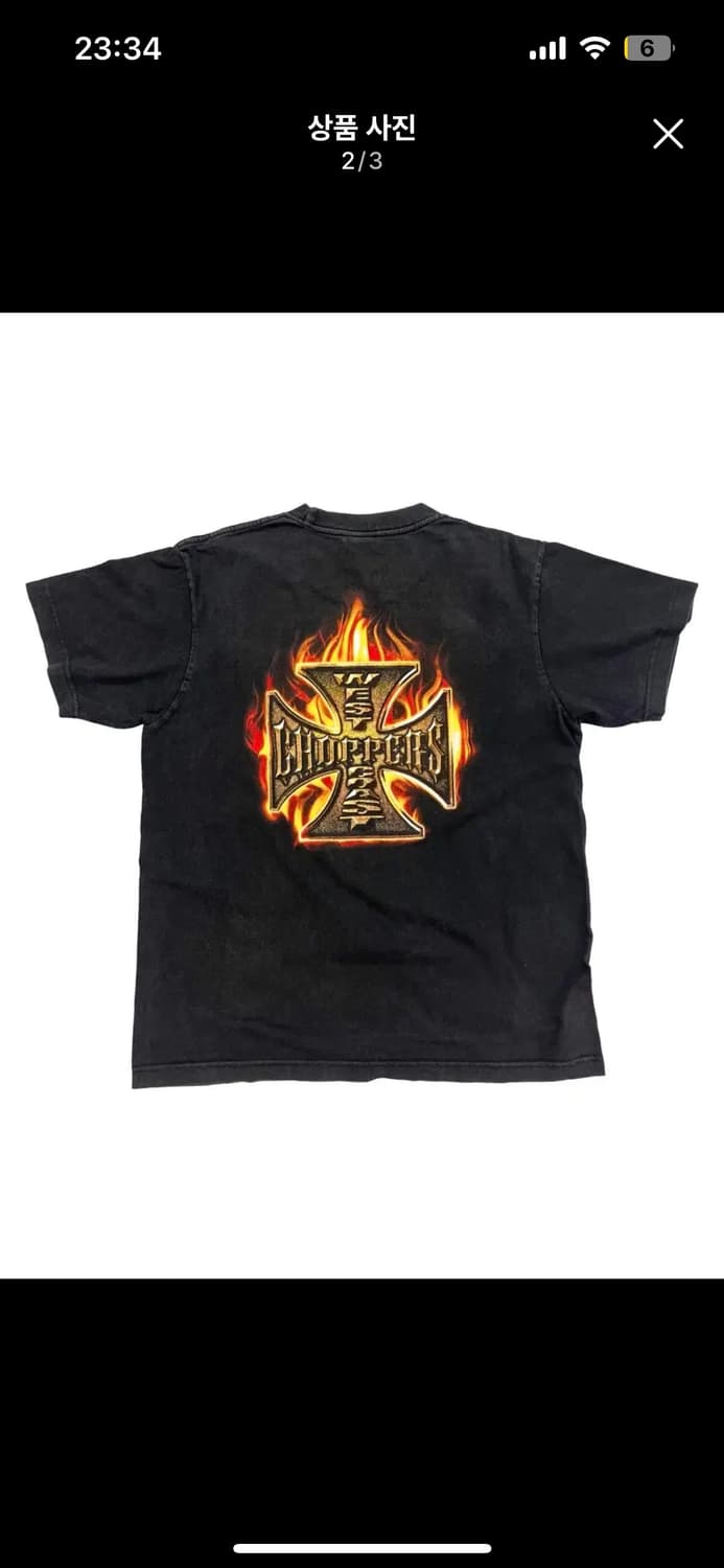 웨스트코스트차퍼스 빈티지 플레임 반팔 M 상품이미지2