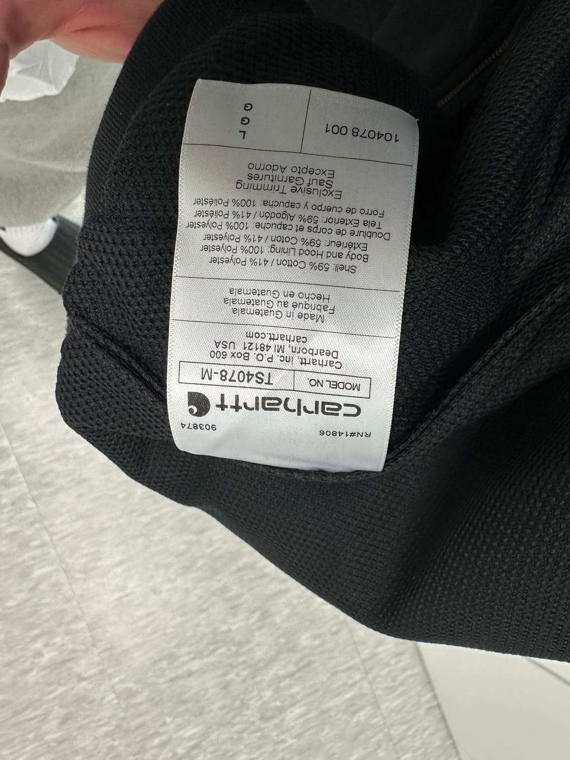 [L/105~110] 칼하트 써멀후드티 상품이미지6