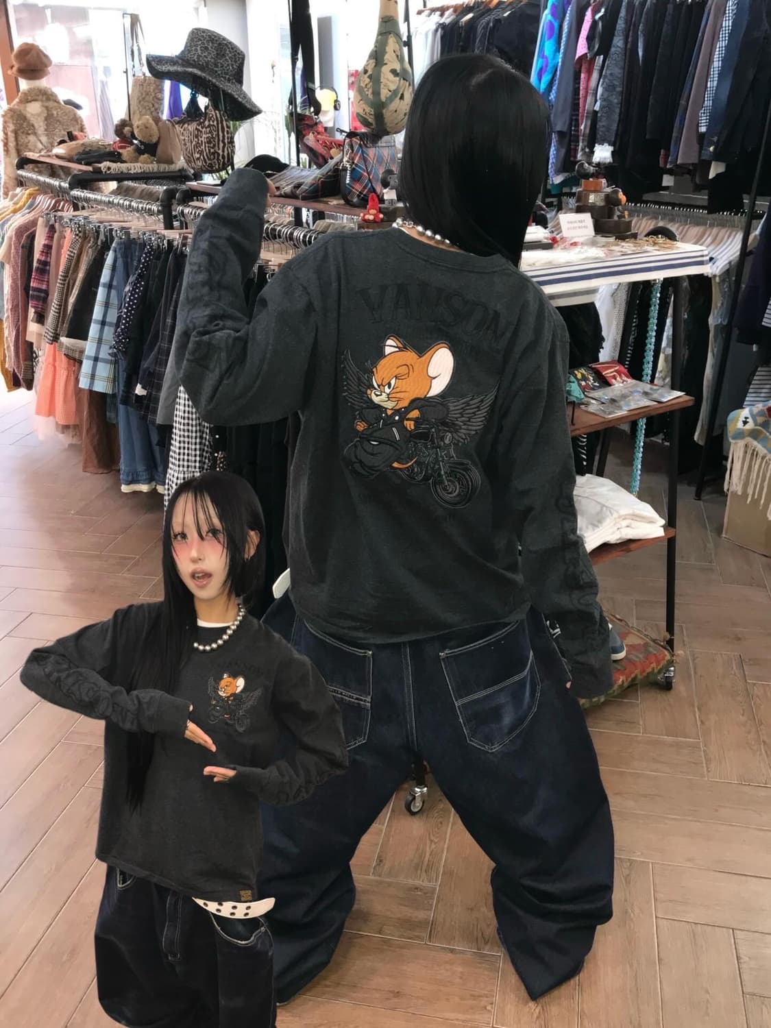 Vanson X Tom&Jerry Embroidery L/S 상품이미지1