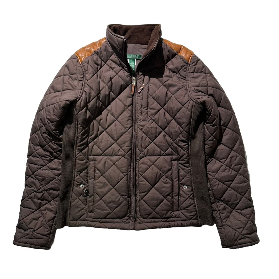 로렌 랄프로렌 레더 패치 퀼팅 자켓 상품이미지1