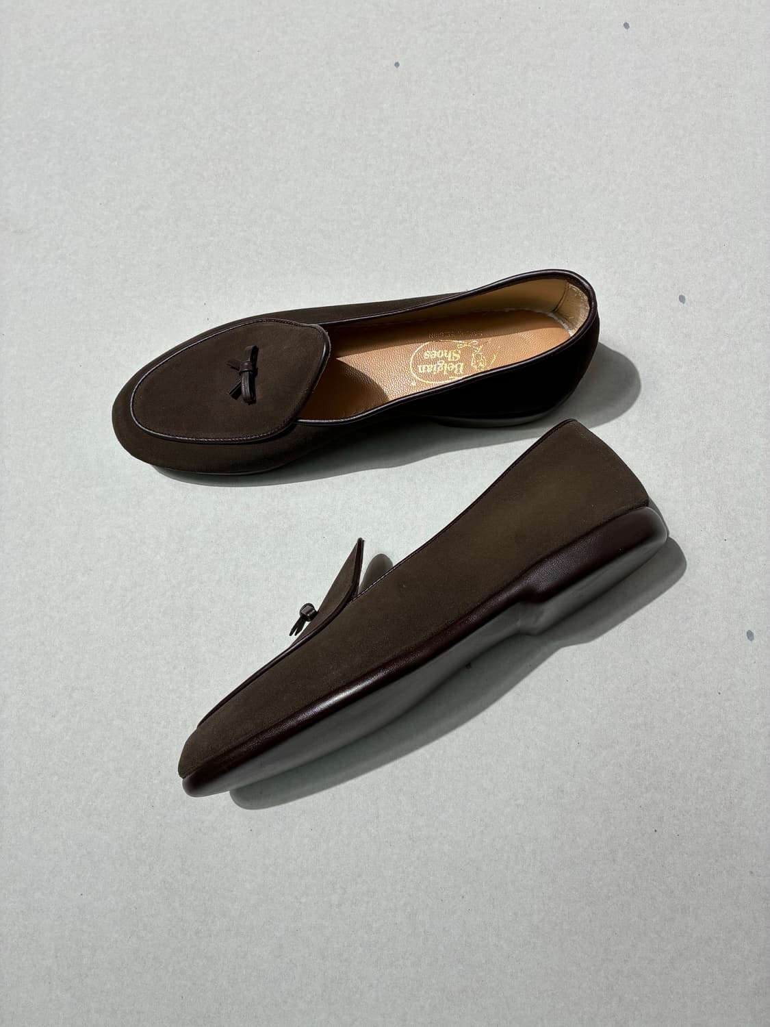 벨지안 슈즈 로퍼 MR.CASUAL 스웨이드 다크 브라운 7.5(255) 상품이미지3