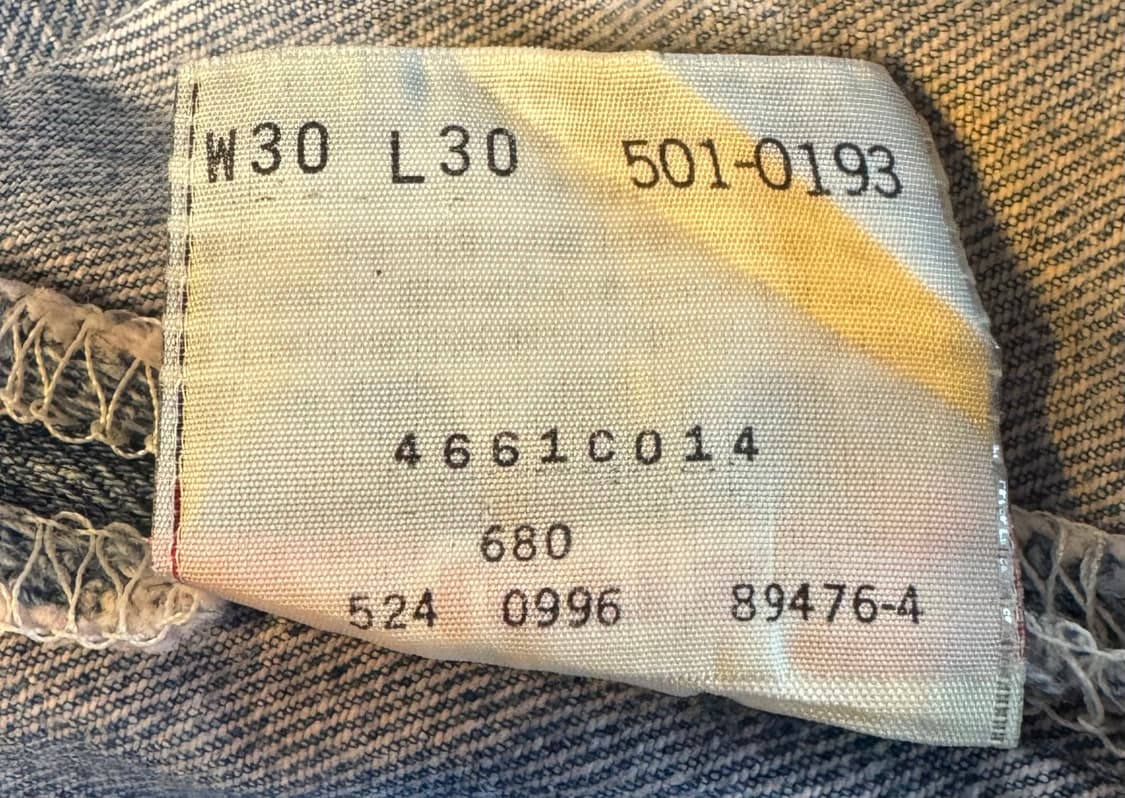 90s usa 빈티지 리바이스 501 데님 30(29~30) (572) 상품이미지5