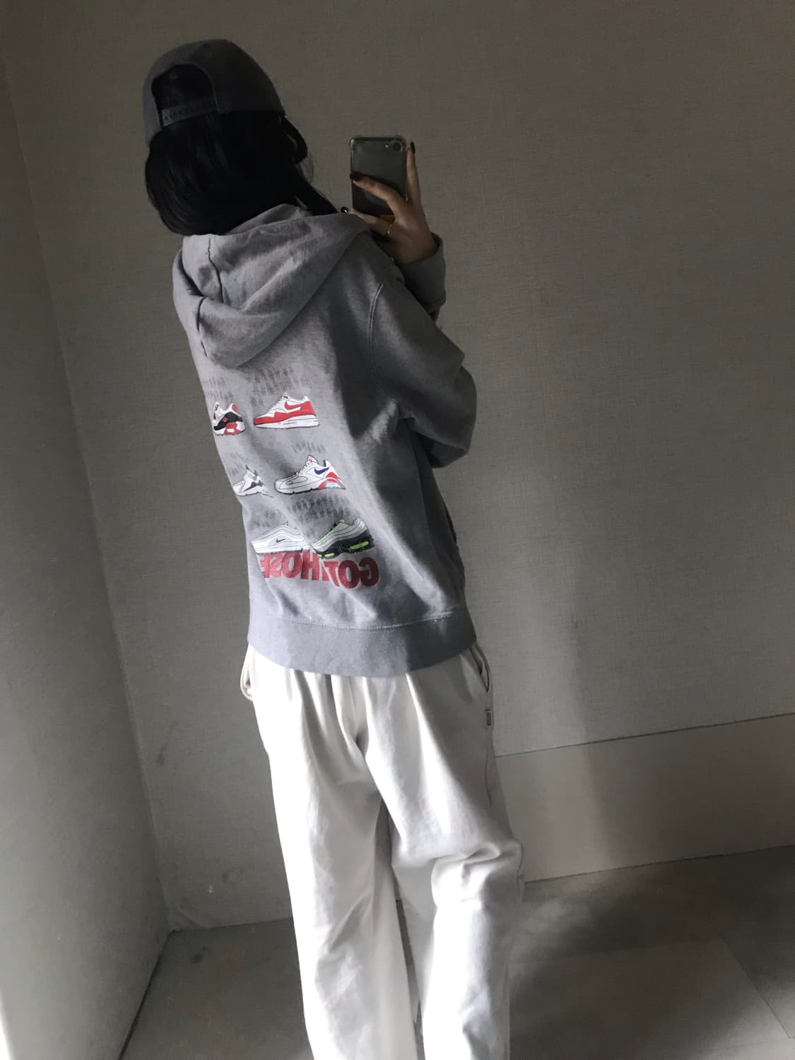 나이키 그레이 슈즈 후드집업 상품이미지2