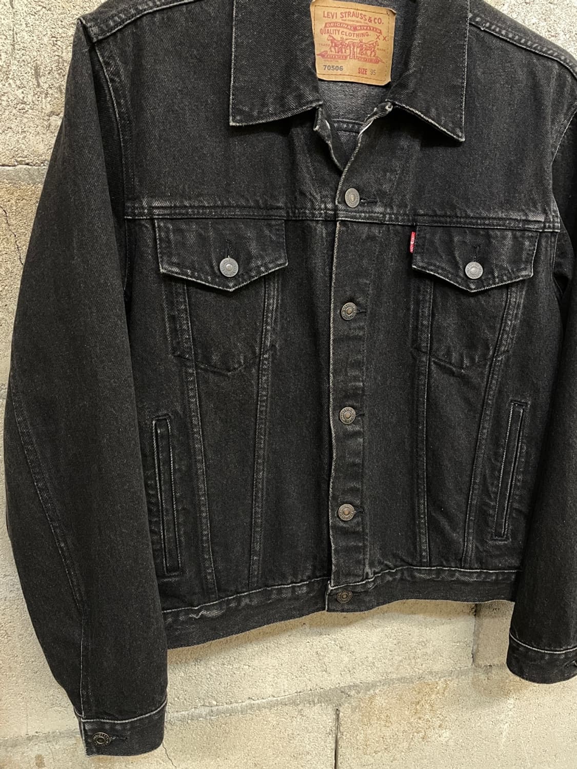 리바이스 3세대 흑청 데님 자켓 상품이미지3