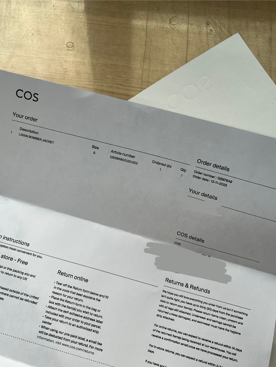 cos 코스 린넨자켓 small 상품이미지5