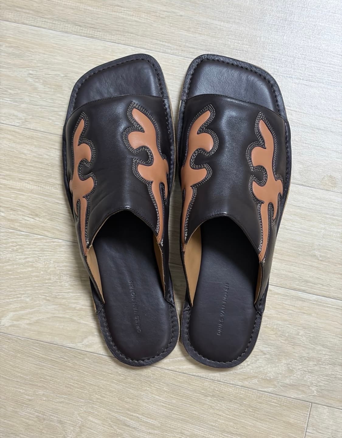 드리스반노튼 카우보이 웨스턴 슬라이드 샌들 상품이미지2