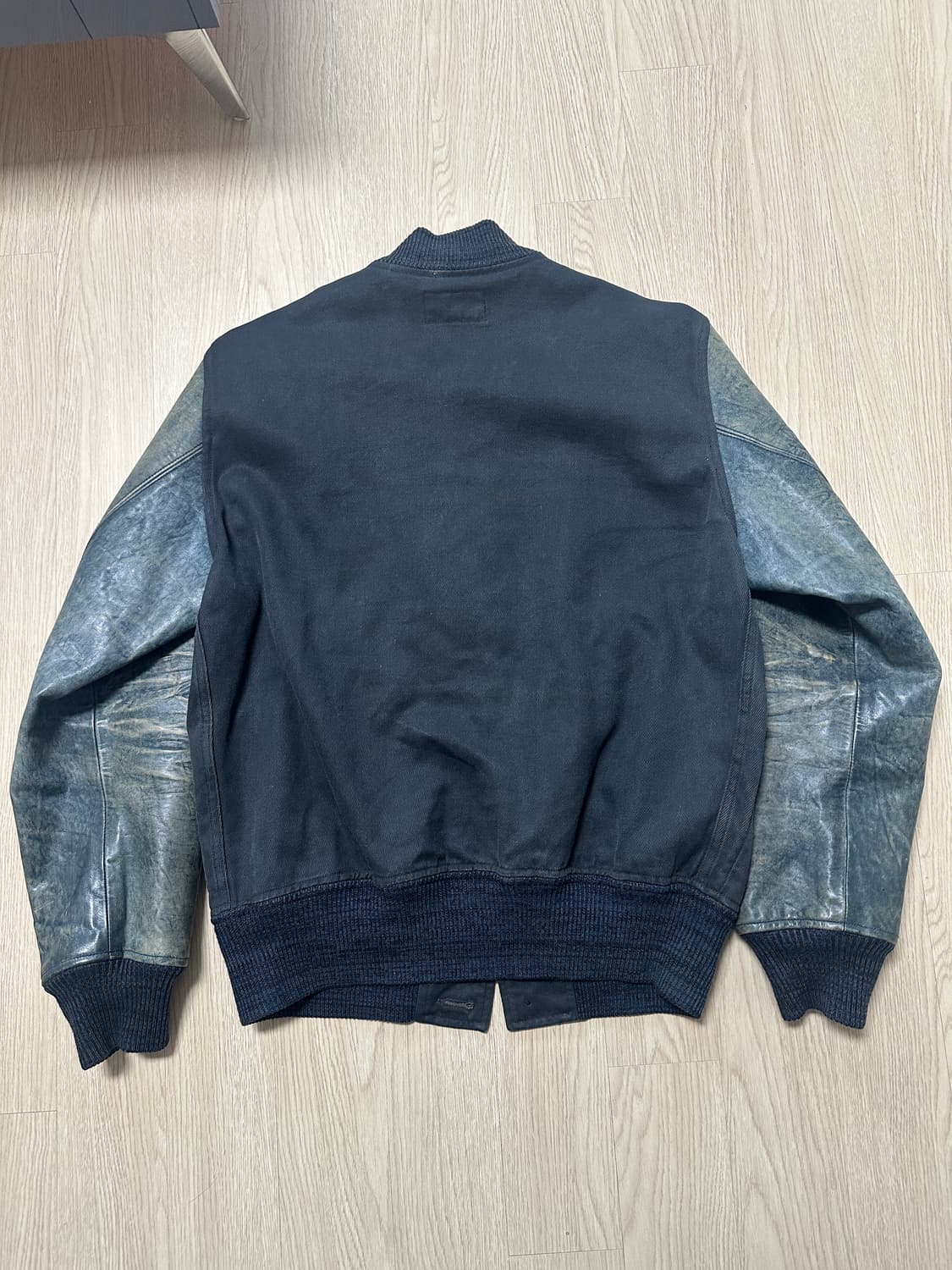 RRL 인디고 레더 바시티 M 상품이미지3