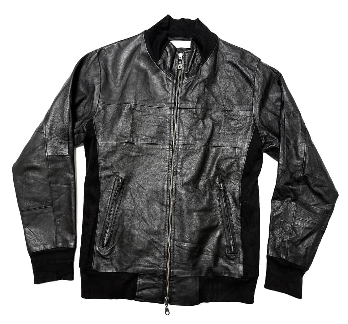 Welcome - 하이넥 레더 자켓 상품이미지1