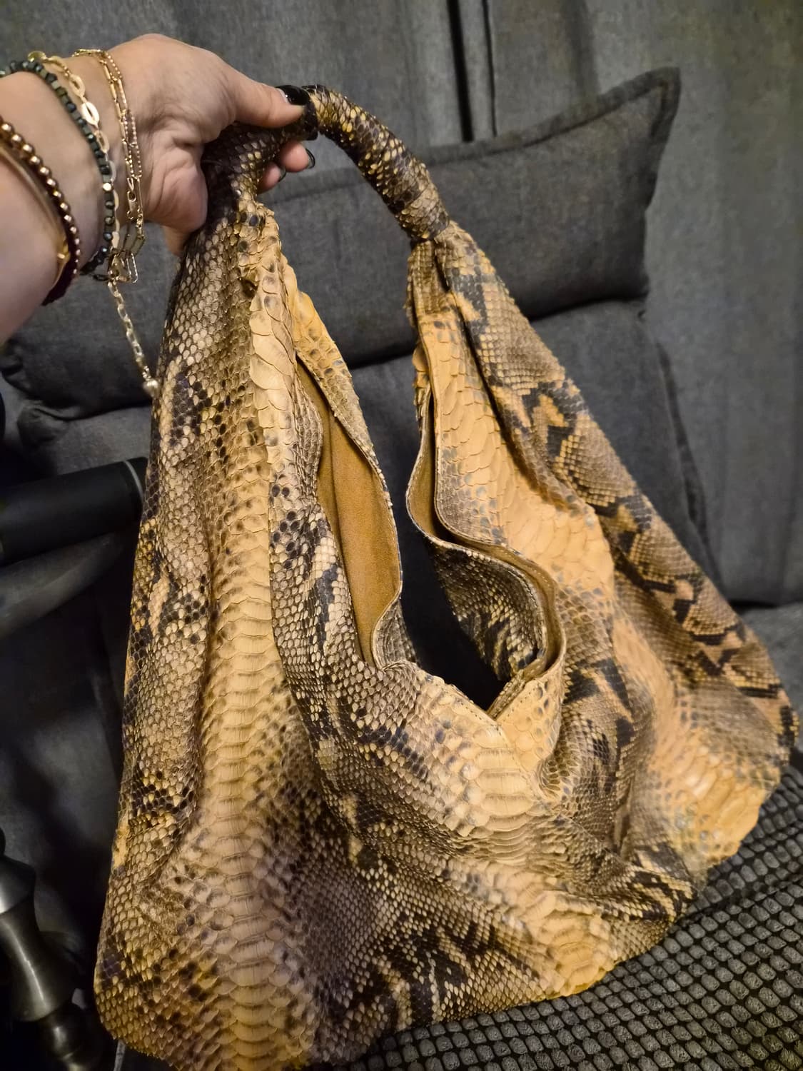 리얼 뱀피 가방 상품이미지1