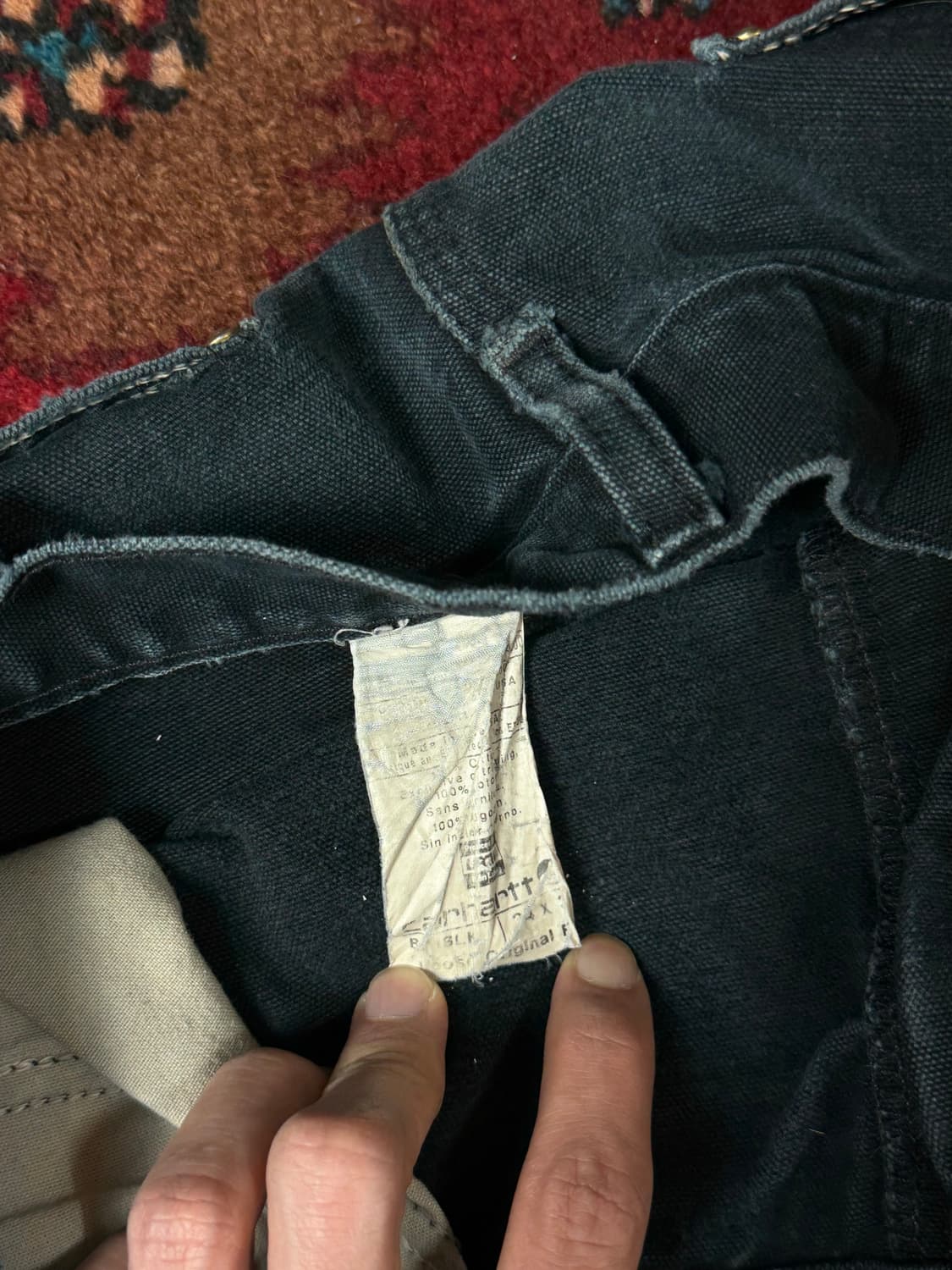 OG USA Made 칼하트 B01 더블니 블랙 칼하트 썩블니 좀비 상품이미지9