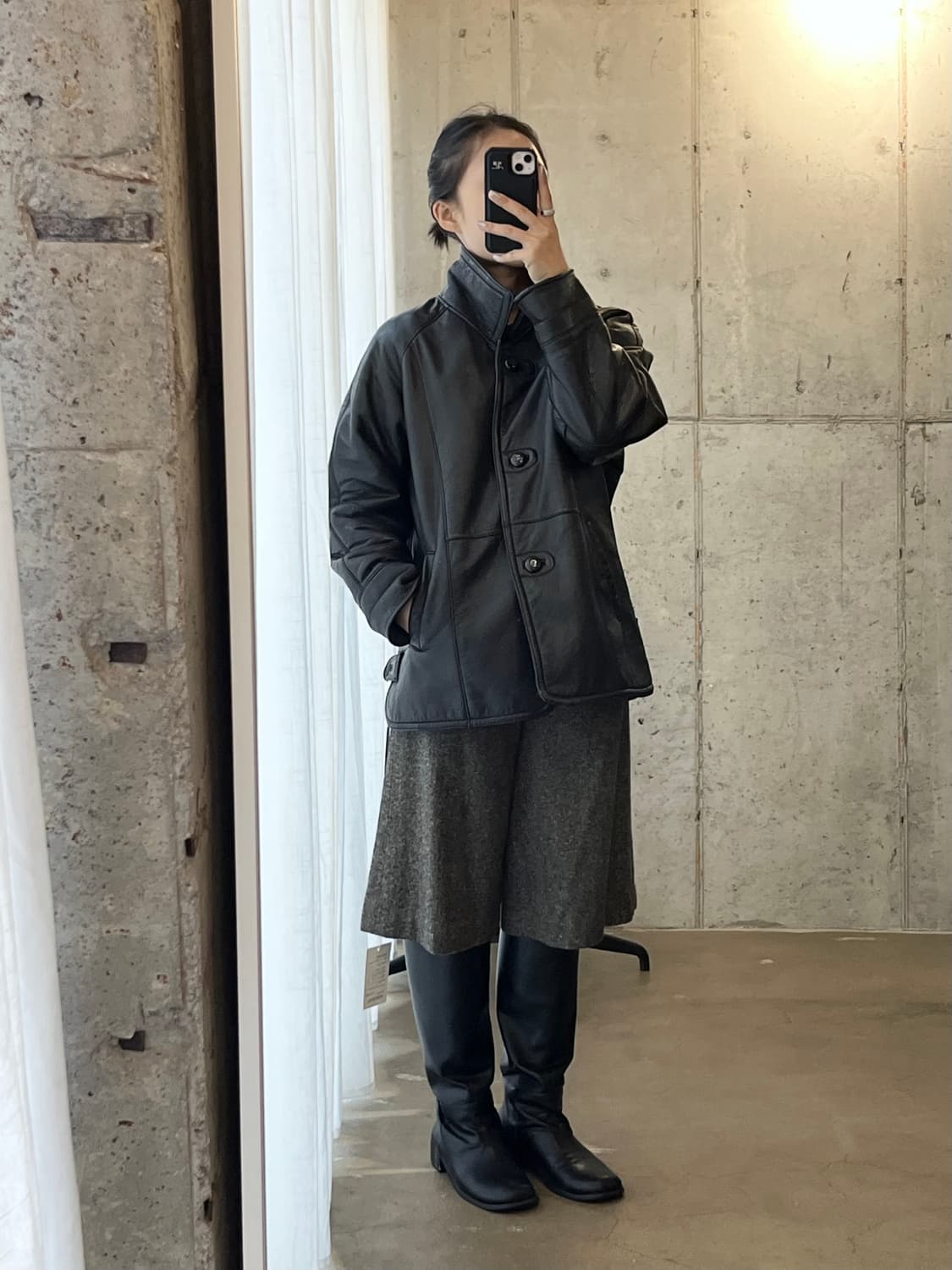 버팔로 물소 가죽 자켓 블랙 상품이미지4